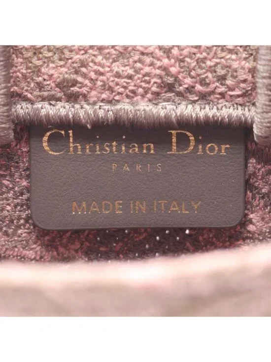 Dior Handbag Book Tote Mini Pink Gray Canvas Vertical - Picture 4 of 8